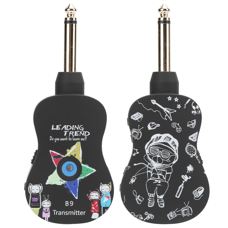 Guitar Wireless System Transmitter Receiver Electronic Pickup Reverb Treble Bass