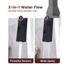 Black Square Kitchen Faucet – Modern Pull-Down Sprayer with 2-Mode
