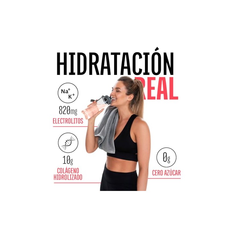 Ben-dita Electrolitos con Colágeno bebida hidratante en polvo sin azúcar