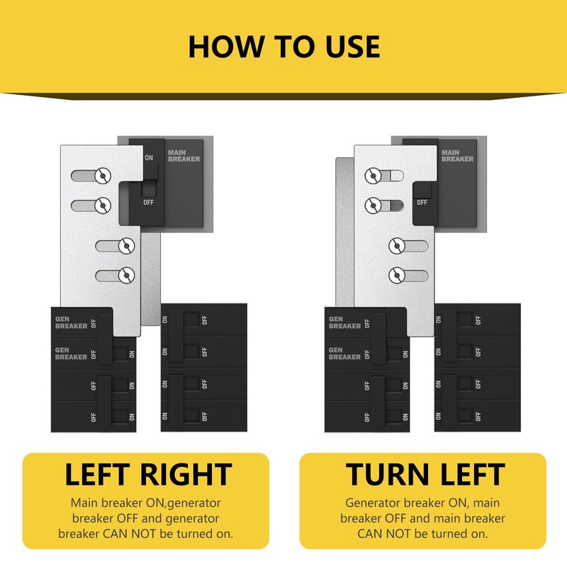 Generator Interlock Kit Compatible with Eaton or Cutler Hammer Vertical