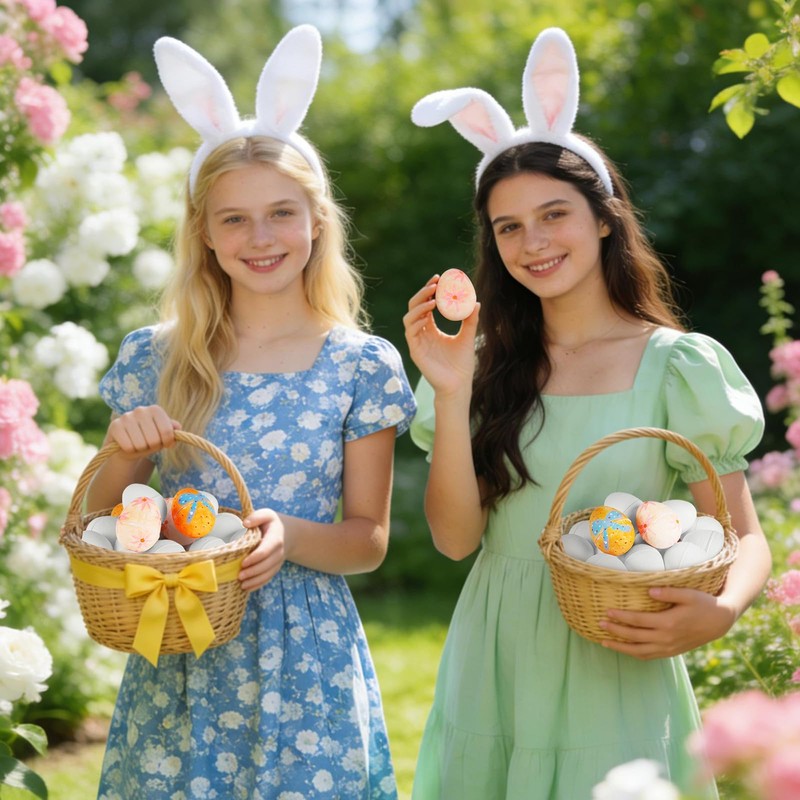 ARCTURINE Paper Mache Easter Eggs, Cardboard Paper Eggs to Decorate