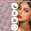 QUEWEL Individual Eyelashes, Individual Eyelash Clusters, Lashes, D Curl, Mix,