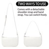 Y2K Shoulder Bag for Women PU Leather Handbag Small White