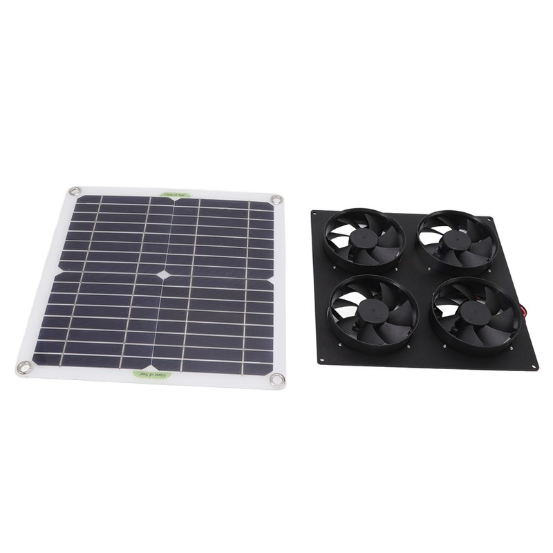 Solar Panel Fan Kit Monocrystalline Silicon Solar Panel Weatherproof 4