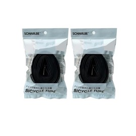 SCHWALBE Genuine Product (Set of 2) 2 Tubes for 27.6 x 7.1 inches (18 cm) / 28 C Fixed/Presta Type, 2.0 inches (50 mm) Valve, 15SV-ML OPP Bag Package