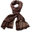 styleBREAKER 01018051 Elegant Soft Scarf with Fringes and Subtle Squares