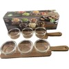 Home Essentials set of 2 Acacia Serving Boards with 6