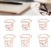 100pcs Paper Clips Innovative Cute Rose Coffee Cup Shape Reusable