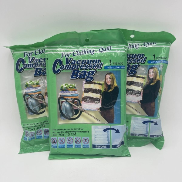 Unbranded 3 Pack Vacuum Pressed Jumbo Bag Space Saver Seal