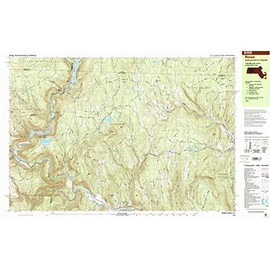 YellowMaps Rowe MA topo map, 1:25000 Scale, 7.5 X 15 Minute, Historical, 1998, Updated 2001, 24 x 38.6 in - Polypropylene