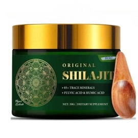 100% Pure Himalayan Shilajit Resin Natural 85+ Fulvic Acid and Humic Acid 50g