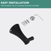 PARLOS Towel Hook, Wall Mounted Coat Hook, Matte Black Robe