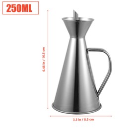 Luxshiny Oil Dispenser for Kitchen - 250ml Olive Oil Dispenser Stainless Steel Cooking Oil Container, Non Drip Leak Proof No Mess Oil Dispenser for Pouring Olive Oil and Liquids, 16.5x8.5x8.5cm