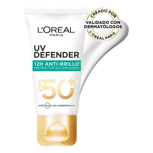 Protector Solar L'oréal Paris Anti Brillo Fps50 Uv Defender