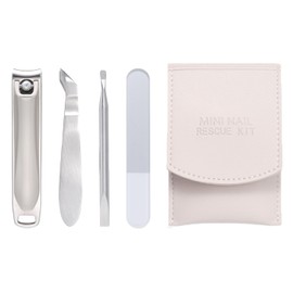 AioBos Nail Clippers, Premium Nail Care Set, Set of 4, Cleans with Light Force, Nail Clippers, Cuticle Nippers, Cuticle Nippers, Cuticle Cuticle Treatment, Sharp, Anti-Slip, Quick and Easy Trimming of