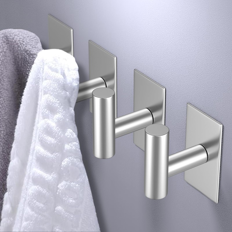 VAEHOLD Wall Towel Hooks, Heavy Duty Sticky Holder Waterproof Towel