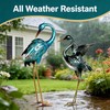 Ratuor Garden Crane Statues Blue Heron Metal Birds Yard Art