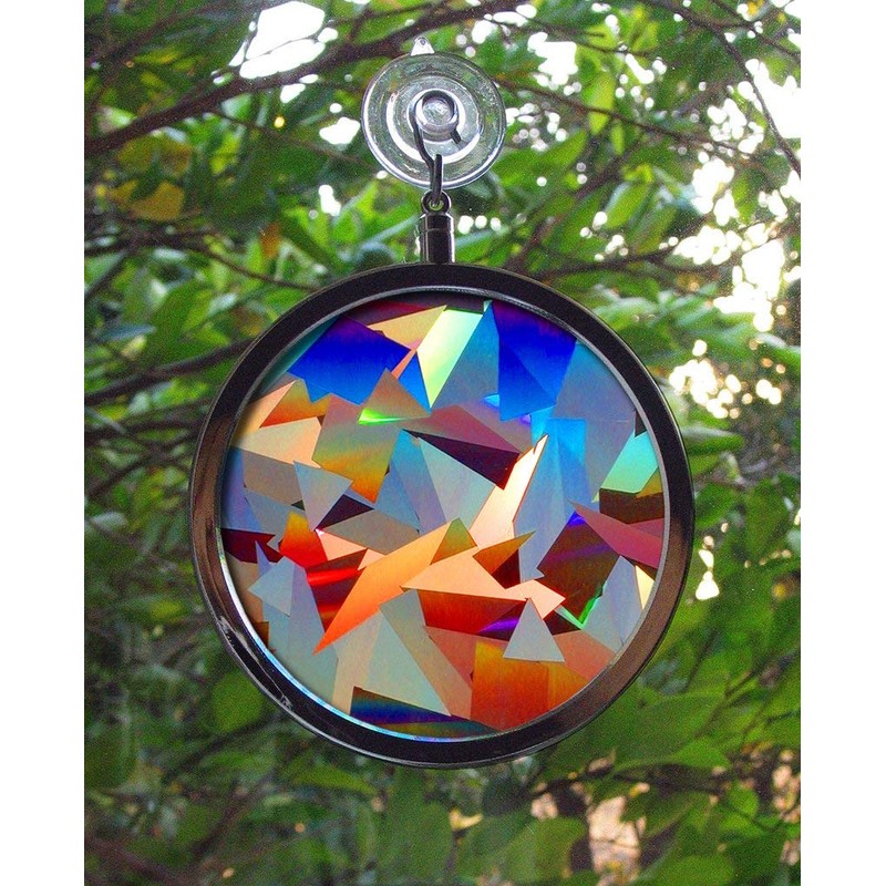 Rainbow Symphony- Rainbow Prism Suncatcher for Window, Crystal Pattern, Includes
