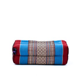 Leewadee Meditation Cushion Yoga Cushion Yoga Block Yoga Accessories Yoga Block Yoga Cushion Ecological Natural Product Thai Pillow Neck Pillow Kapok, Blue Red