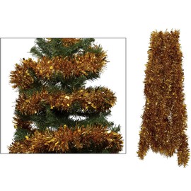 UKDeals direct ® 4m Metre Chunky/Fine Christmas Tinsel - Christmas Decoration Tinsel (Gold)