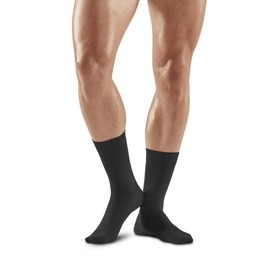 CEP Men’s Allday Mid-Cut Compression Wool Socks - Business, Dress, Travel Crew Cut Socks