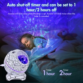 OurLeeme Galaxy Projector Dinosaur Egg Starry Sky Projector Aurora Night Light Light with Bluetooth Speaker, White Noise,Timer for Bedroom Decor Year of The Dragon Gifts for Children Adults