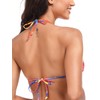 Ocean Blues - Bikini triangular para mujer, Diseño floral colorido,