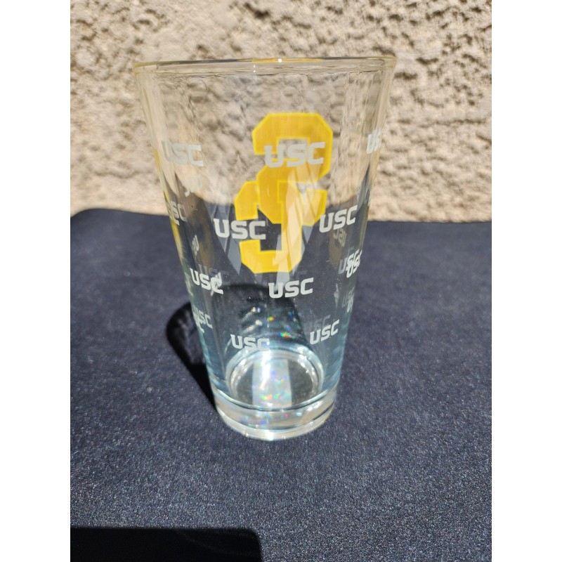Libbey (Quantity 6) USC Trojans 16oz. Satin-Etched Logo Pint Glasses
