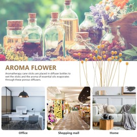 Sewroro Rattan Reed Sticks 20pcs Flower Reed Diffuser Sticks Refills Wood Essential Oil Aroma Diffuser Sticks for SPA Office Home Decor Essential Oil Diffusers