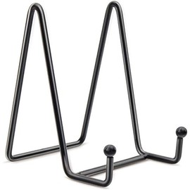 Ajuwaa 2 Pack Plate Stands for Display, 4 Inch Black Iron Easel Plate Holder Display Stands