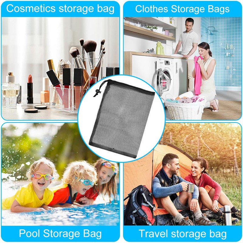 LICQIC 5 Pcs Polyester Mesh Bag, Small Net Bags, Mesh