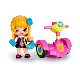 Pinypon - by PINY, Dareway with Julia, Michelle Doll from the Piny Institute of New York Series with Her Segway Pink and 2 Accessories, for Boys and Girls from 4 Years, Famous (PNP01200)
