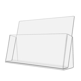 Brochure Holder Magazine Catalog Clear Acrylic 11 Inch Wide Display Stand Holds Counter or Tabletop Take One Organizer Handout Caddy for Circulars Newsletters and Periodicals by Marketing Holders