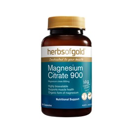 Herbs of Gold Magnesium Citrate 900 60 Capsules