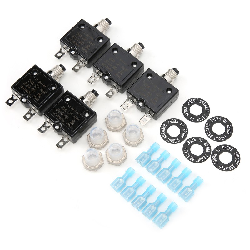 20A Overload Thermal Circuit Breaker with Quick Connect Terminals Waterproof