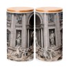 Fabulous Ceramic Pot with Lid Bamboo - View of Rome
