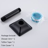 SEABEFORE 4" Ceiling Mounted shower arm Matte Black shower head