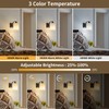 Powfloven Black Rechargeable Battery Operated Wall Sconces Set of 2