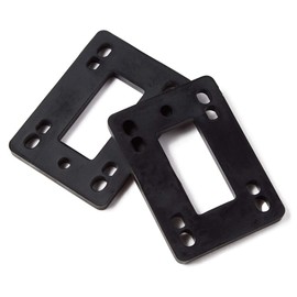 CCS Skateboard Riser Pads 1/4" and 1/8" Black (1/4", Hollow Center)