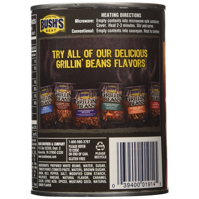 Bush's Best, Grillin' Beans, Southern Pit Barbecue, 22oz. Can (Pack