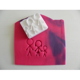 Stick family stamp stamps for pottery soaps and more