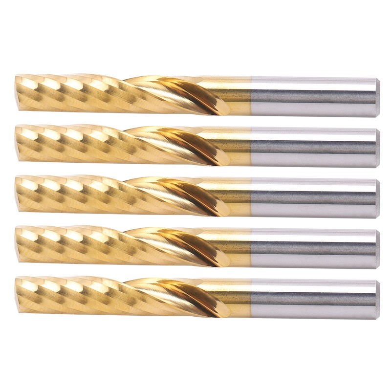 5pcs Professional CNC End Mill Metal Spiral Router Bit Milling