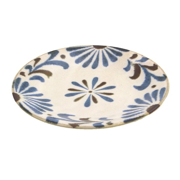 New Okinawa's Choice Tropical Tableware with Yachimun Pattern, Can Be Used for Anything, Side Dish (Medium Plate)
