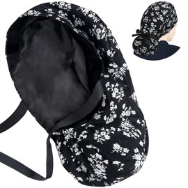 ABAMERICA Ponytail Scrub Caps for Women Surgical Caps Nurse Hat with Functional Ponytail Holder for Long Hair, Single or Satin-Lined