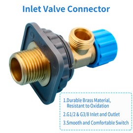 Lychee Light Concealed Cistern Angle Stop Valve, 3/8 Inch, Compatible with Geberit Toilet Tank Water Connections 21245 8 240269001,240.189/269/752.001and More