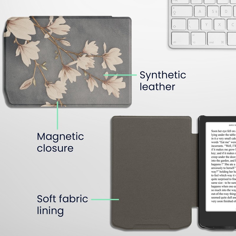 kwmobile Flip Case Compatible with Pocketbook Verse/Verse Pro/Verse Color/Vivlio Light/Light