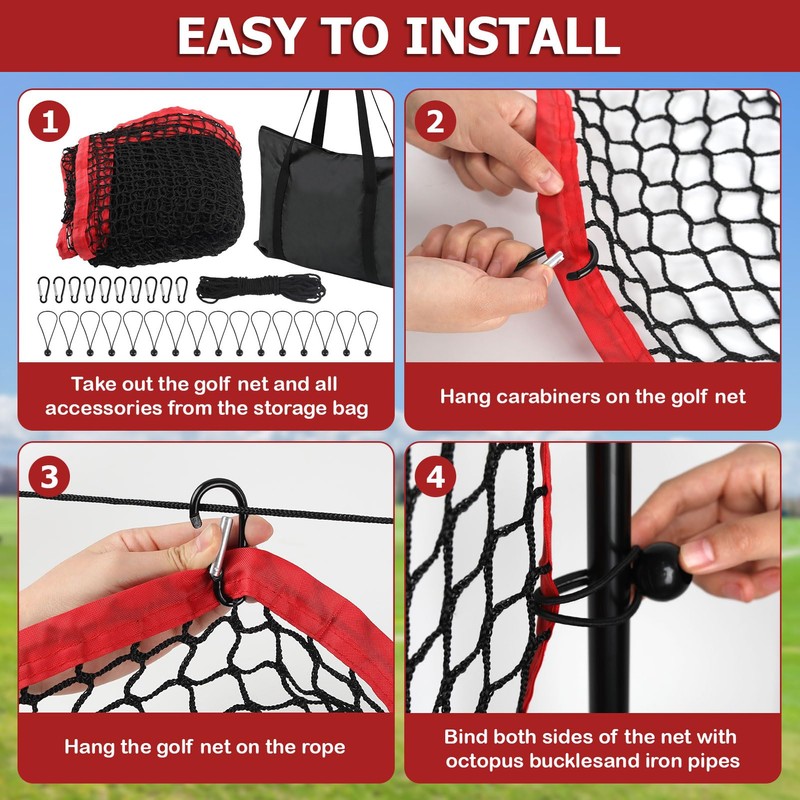 Golf Netting with Target Pocket, 10ft |15ft Golf Nets for