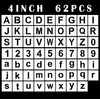 Letter Stencils Interlocking Stencils 4 Inch, 62Pcs Numbers Stencils Reusable