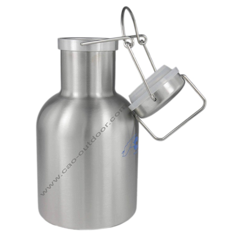 Cao 1 Liter Water Bottle Stainless Steel with Push Button