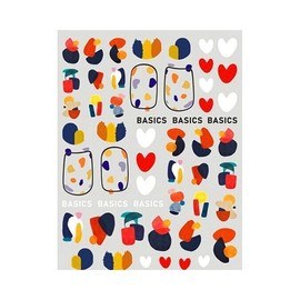 Music Note Flowers Skittle Polka Dots Tricolor Nail Sticker 1520 R428 Nail Wraps Art Stickers Manicure Supplies for Women for Home Nails Full Long Lasting Easy Apply and Remove